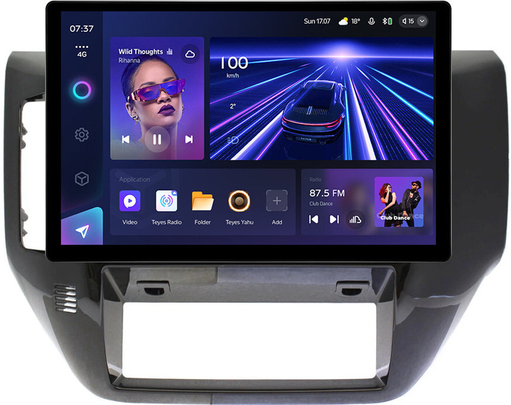 Магнитола для Nissan Patrol Y61 2004-2010 (рамка черная глянцевая) - Teyes CC3-2K монитор 13" 2K QLED на Android 10, 4G SIM-слот, CarPlay