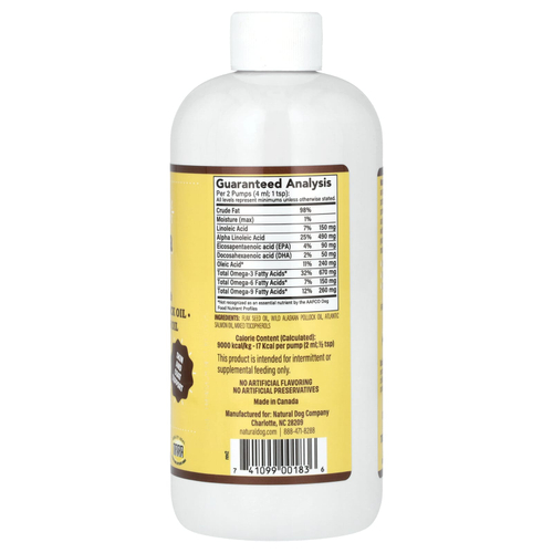 Natural Dog Company, Ultra Omega Oil, для собак, 473 мл (16 жидк. унц.)