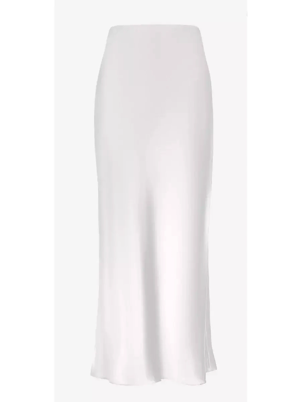 Юбка весенняя, молочная, атласная, плотная, на резинке