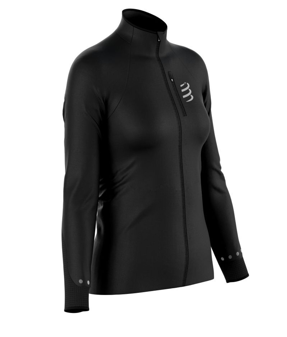 Женская теннисная куртка Compressport Hurricane Windproof - Black