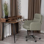 Кресло Dover хром букле, олива, barni dusty green