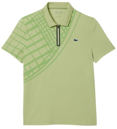 Теннисное поло Lacoste Ultra Dry Printed Slim Fit - green