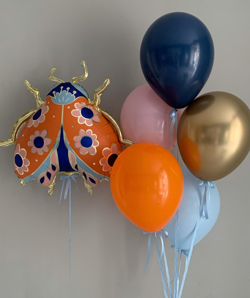 Фольгированный шар-фигура «Жук-цветочек», 61 см