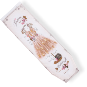 Чехол для гладильной доски 125*39 см с поролоном рисунок Платье, цвет Бежевый
