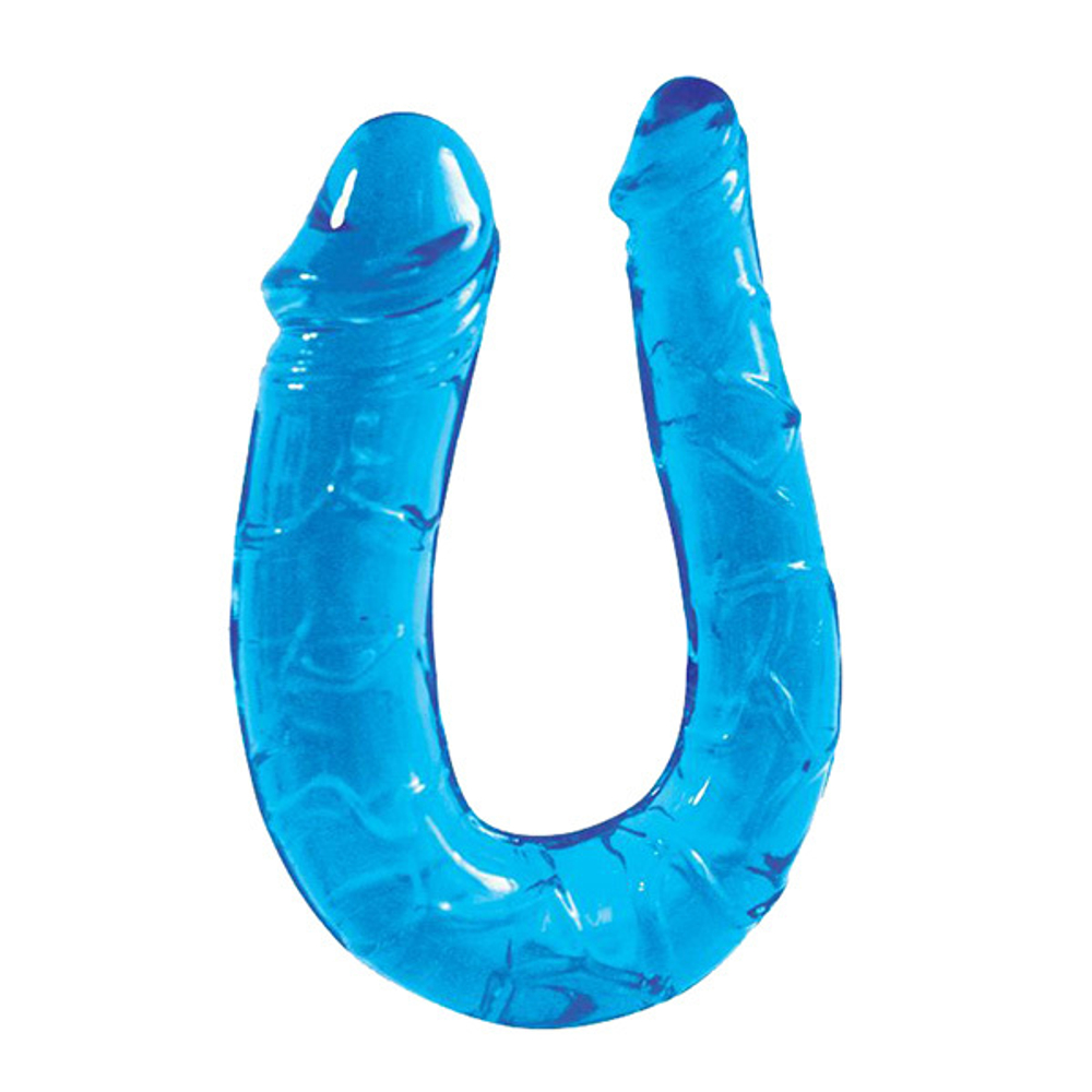 Двухсторонний голубой фаллоимитатор 29,8см Bior Toys Erowoman-Eroman Twin Head Double Dong EE-10013-2