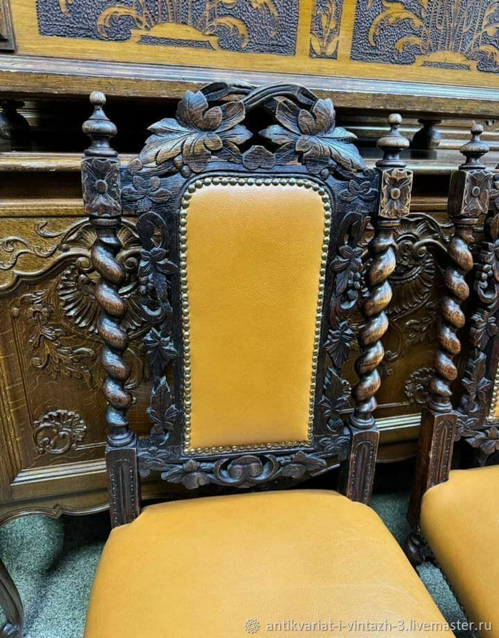 Старинные стулья 4 шт в стиле ренессанс