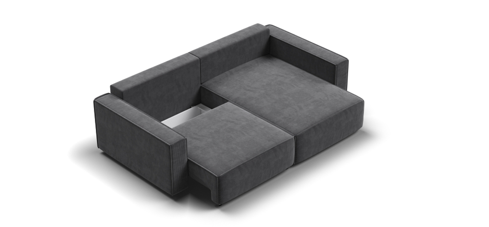 Угловой диван BOSS SOFT MODOOL Вельвет CORD графит