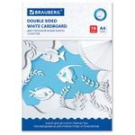 Картон белый А4 МЕЛОВАННЫЙ EXTRA (белый оборот), 16 листов, в папке, BRAUBERG, 200х290 мм, 113561