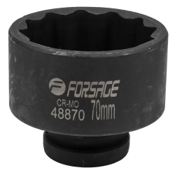 Головка ударная 1'', 70мм (12гр.) Forsage F-48870