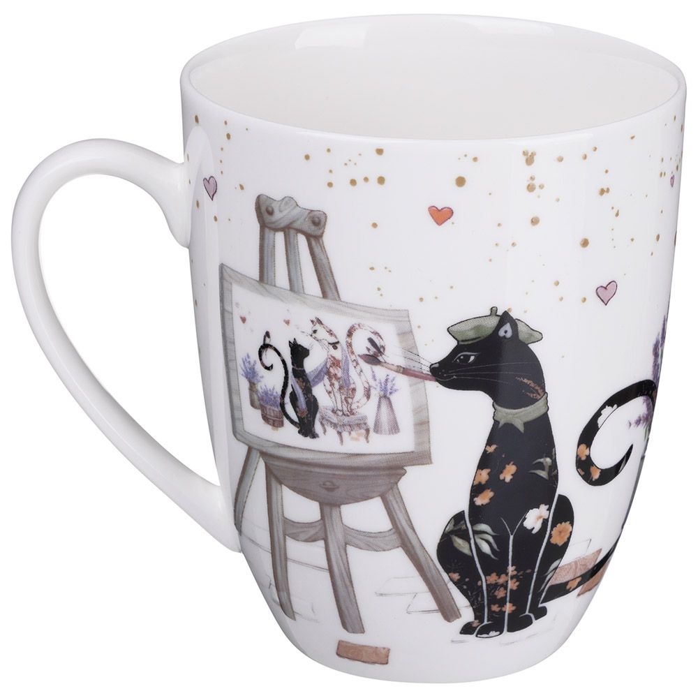 КРУЖКА LEFARD "ЛАВАНДОВЫЕ КОТЫ" 430 МЛ (КОР=24ШТ.)