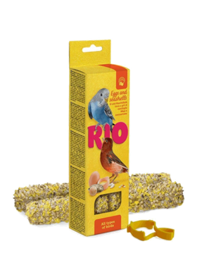 Рио палочки для всех видов птиц с яйцом и ракушечником 2*40гр.