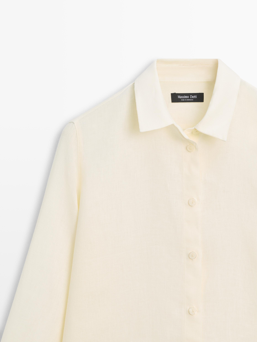 Massimo Dutti Свободная рубашка из 100% льна, желтый