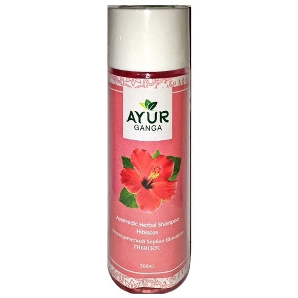Шампунь Ayur Ganga Гибискус Ayurvedic Herbal HIBISCUS 200 мл
