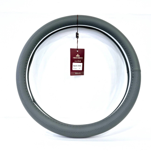 8086 / Оплетка на руль серая кожа+микрофибра, размер M ITEM# 8086, серия классик (1 шт.)