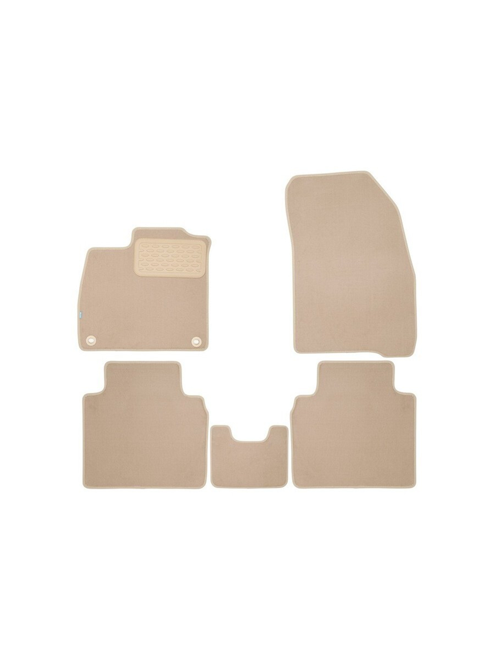 Коврики в салон для HONDA HONDA Accord XI 2023-, седан, 5шт (текстиль, бежевые) KLEVER0401803822112KH