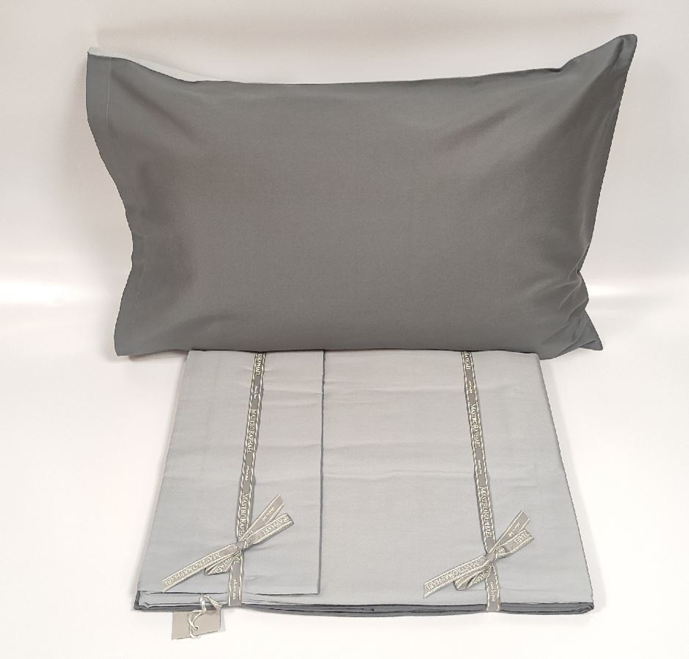 Постельное белье 2 спальное евро Mastro Raphael Eloise Bicolor 99C grigio серое
