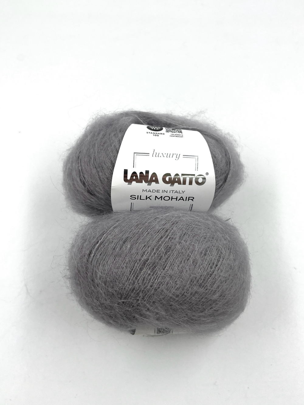 Lana Gatto супер кид мохер 75%, шелк 25% , 212 м в 25 г серый