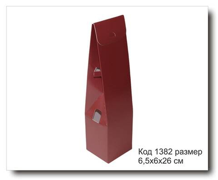 Коробка Код 1382 размер 6,5х6х26 см для диффузора бордовая
