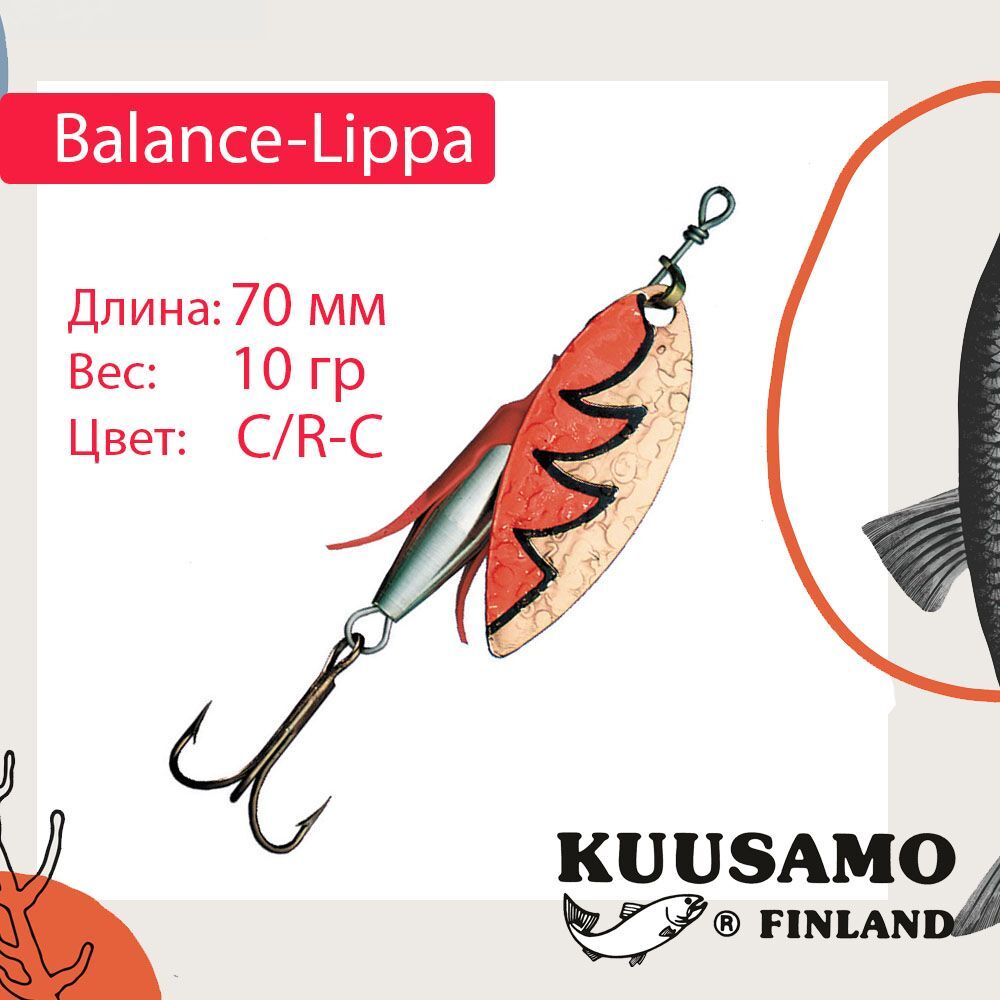 Блесна для рыбалки Balance-Lippa 70 мм вертушка 10 г