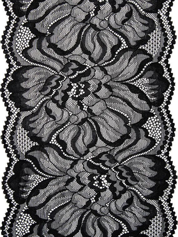 03-278 Кружево эластичное 18 см, черный