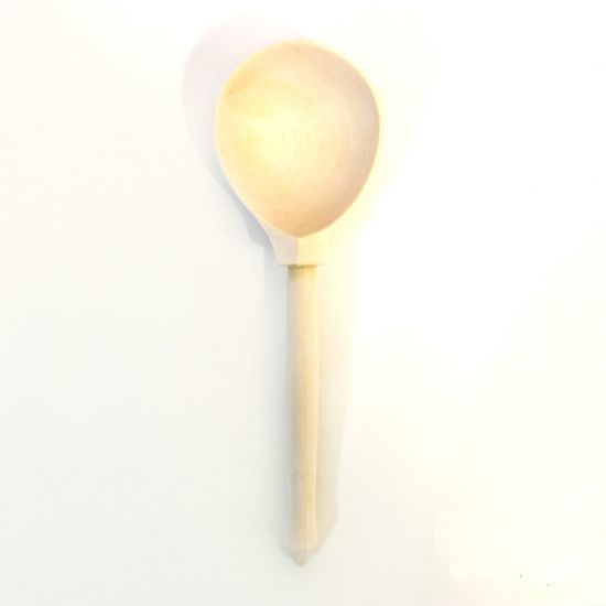 Деревянная ложка полубаская столовая, без росписи, хемпельная, Хохлома LHL6201