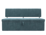 Диван кухонный прямой Стоун, Бирюзовый, Велюр, 107237