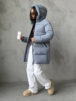 Куртка зимняя удлиненная с капюшоном