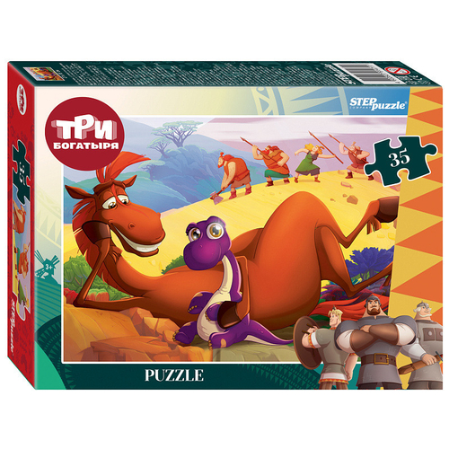 Пазл 35 эл. ТРИ БОГАТЫРЯ И ПУП ЗЕМЛИ Степ Пазл (91471)