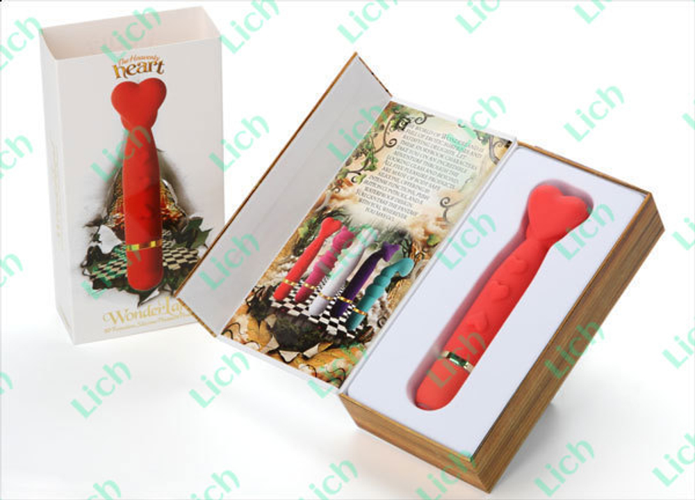 10-функциональный вибромассажер Райское сердечко, 14 см
