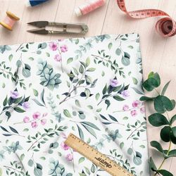 Ткань атлас мечтательный и нежный цветок