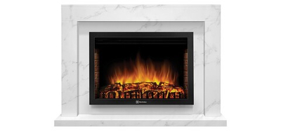 Портал Firelight Simple 25 белый мрамор