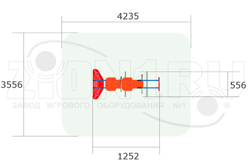Качалка на пружине «Аэроплан У1»