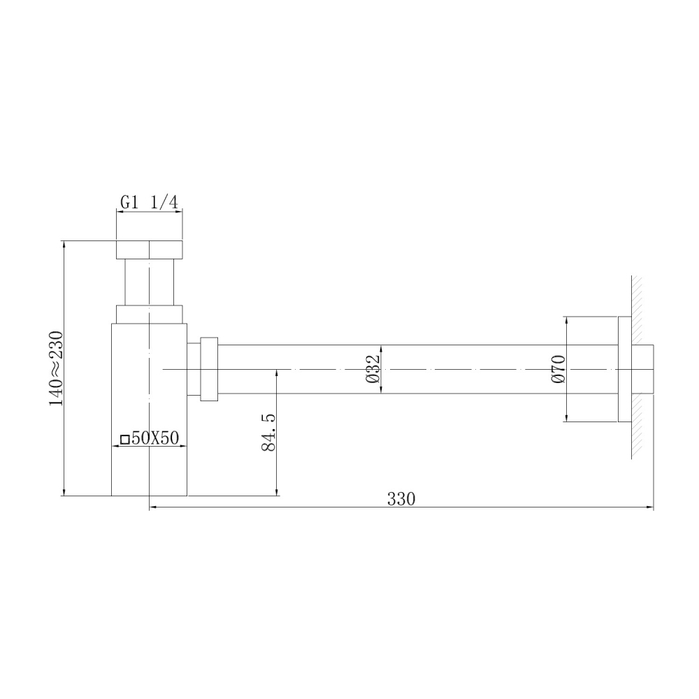 Сифон для раковины ABBER AF0031B черный матовый