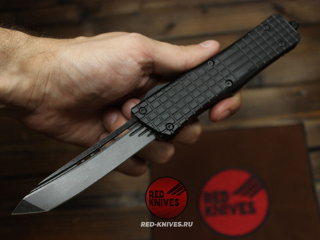 Реплика ножа Microtech Troodon Delta Shadow Frag T/E - клинок танто, блэквош