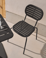 Уличный стул Brai из темно-серой оцинкованной стали