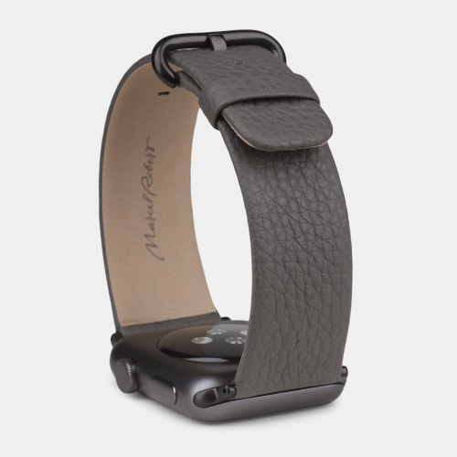 Ремешок для Apple Watch 40/41/42 mm из кожи теленка, серого цвета
