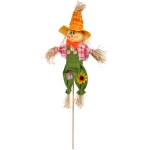 Фигура садовая «Пугало - Джек» в салатовой шляпе 32 (50) см ДоброСад