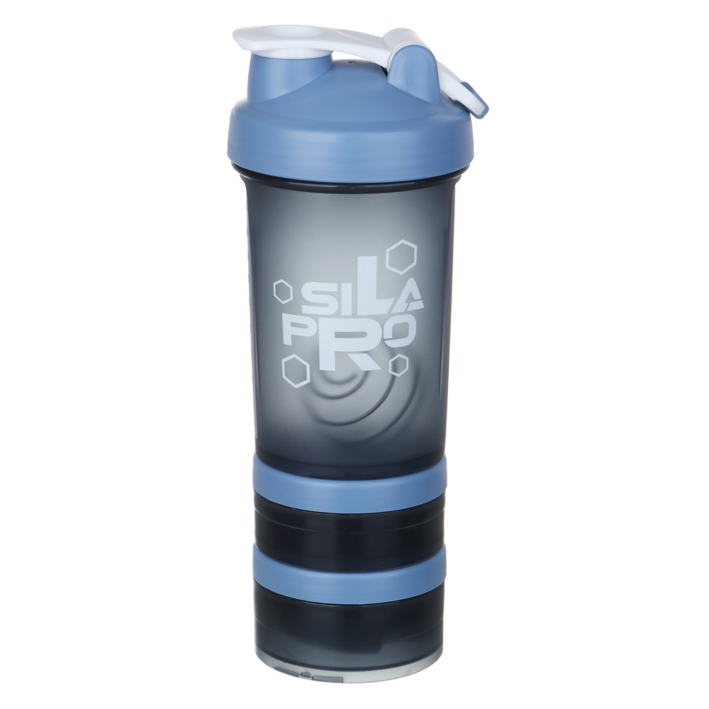 SILAPRO Шейкер спортивный 3 в 1, 500 мл, 26х8см, PC, 4 цвета