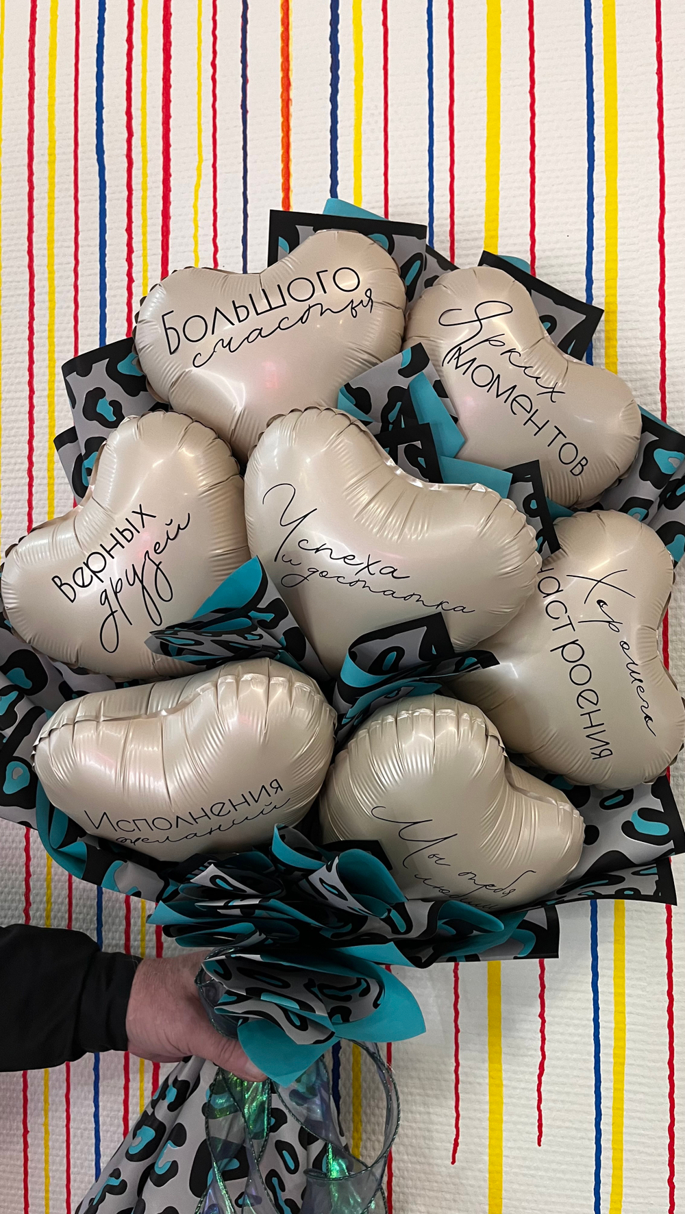 Шикарный б букет в леопардовой бумаге