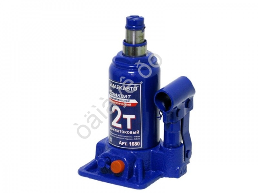 Домкрат гидравлический телескопический  2,0т h=148-348мм 2-хштоковый МаякАвто 1680