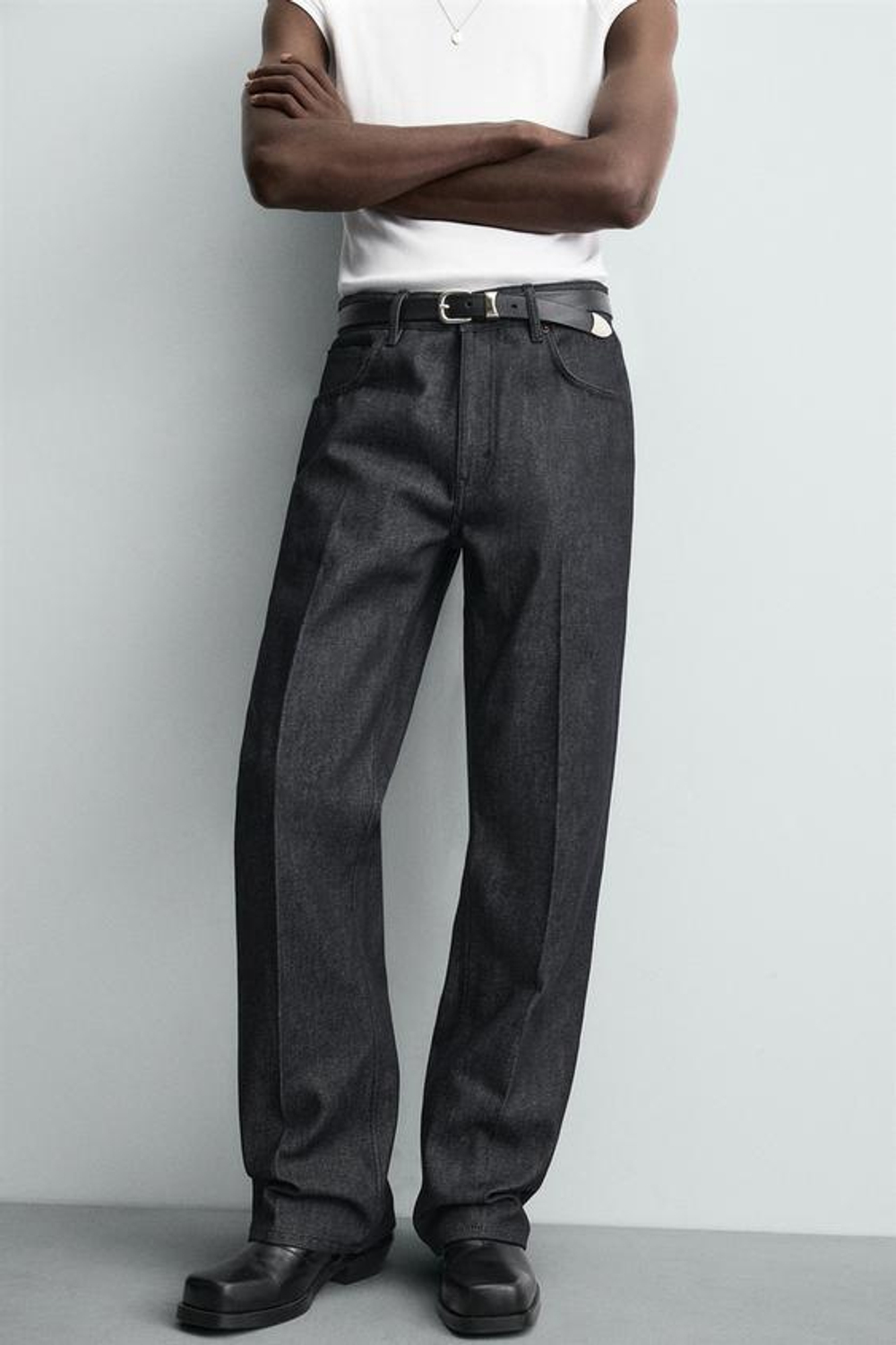 ZARA ДЖИНСЫ STRAIGHT FIT BOOTCUT, СИНИЙ