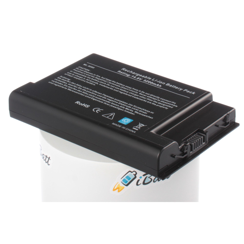Аккумулятор iBatt 5200mAh, для Ferrari 3000 3400 3200 TravelMate 8000 803LCi 803LAspire 1450 6003 660 800 6000