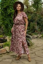 Платье Жара (бордовое) П13415-16М LT Collection