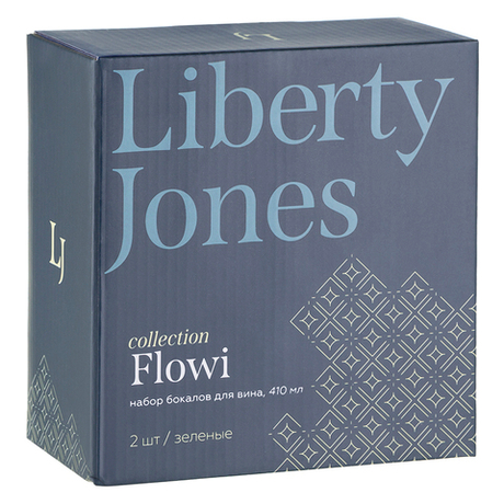 Набор бокалов для вина 2шт 410мл Liberty Jones Flowi зеленый