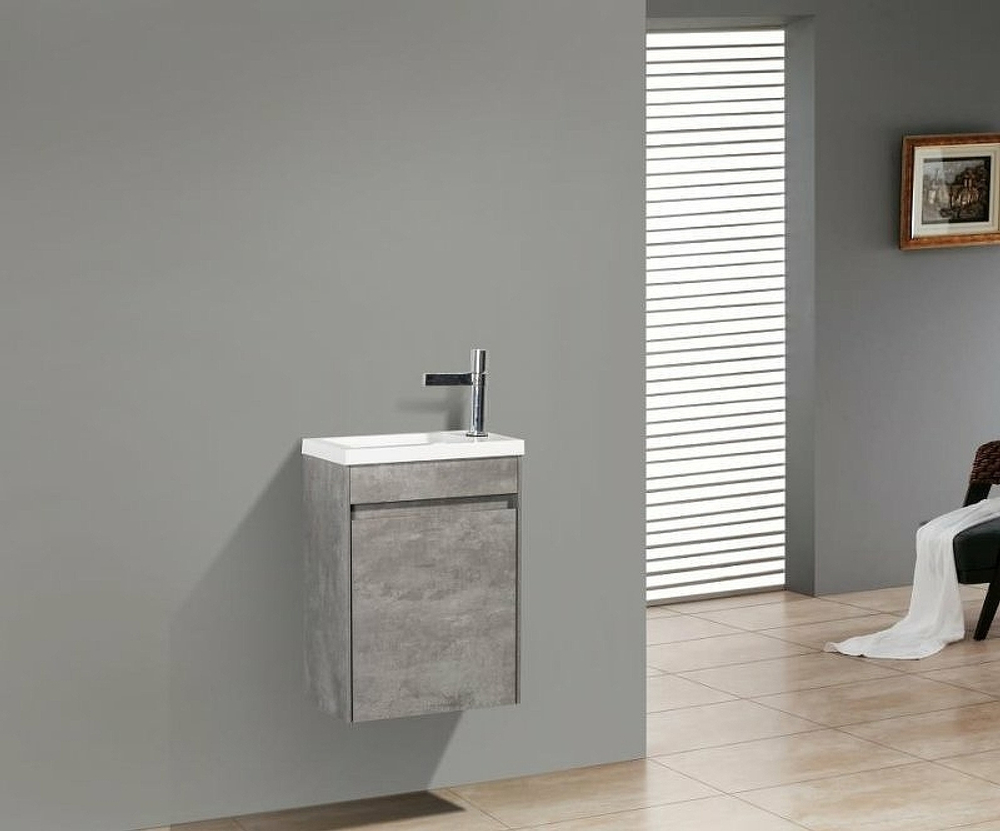 Тумба под раковину BelBagno Pietra Mini 40 PIETRA MINI-400-1A-SO-SCM-R подвесная Cemento