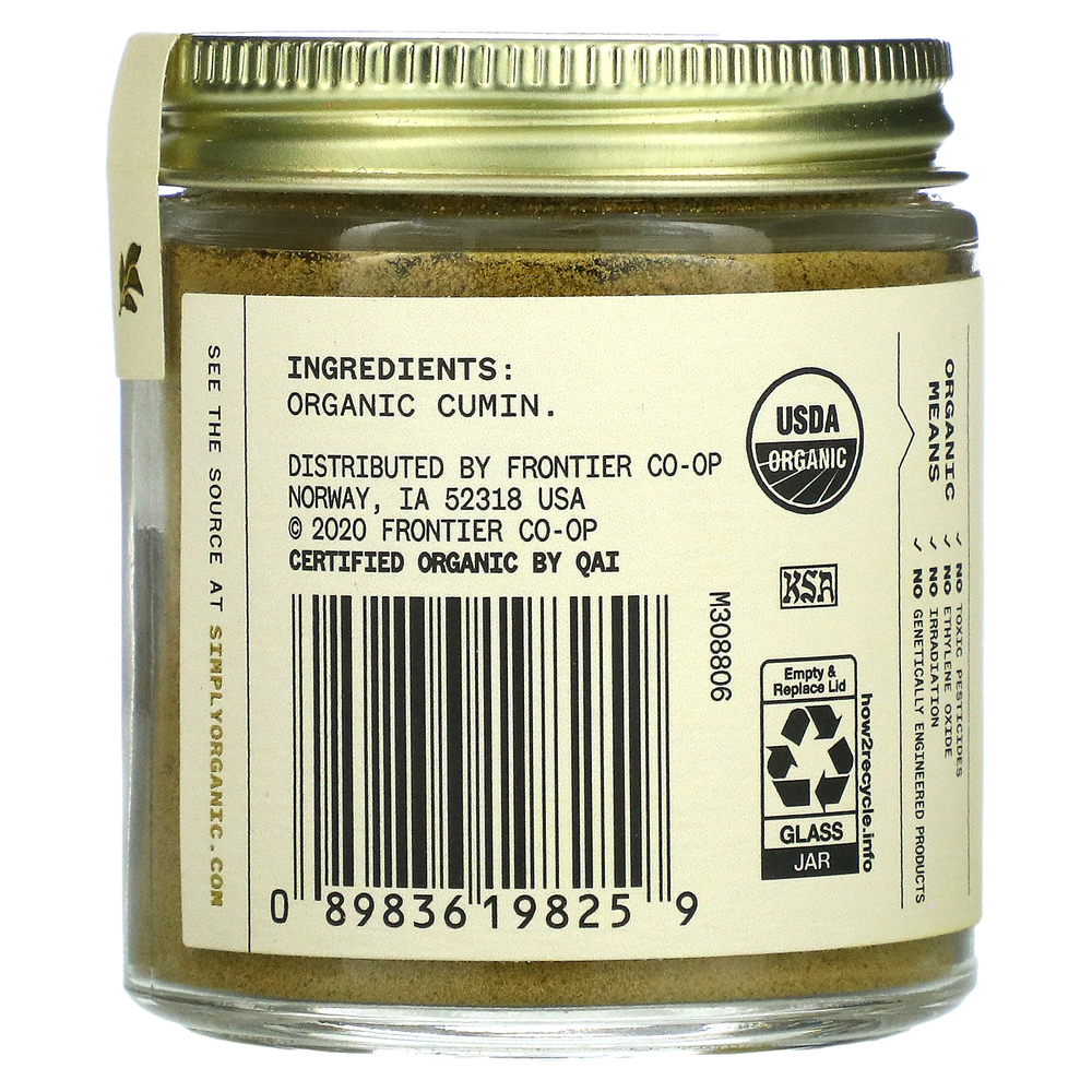 Simply Organic, Single Origin, турецкий тмин, 56 г (1,96 унции)