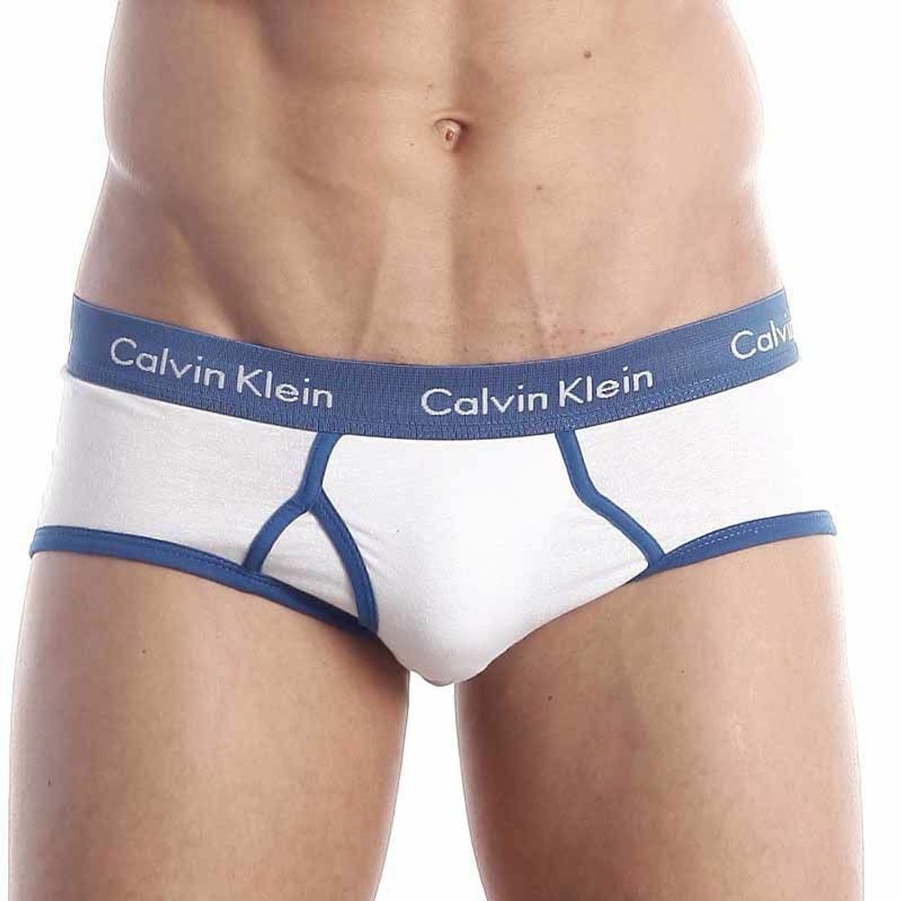 Мужские трусы брифы Calvin Klein 365 White Blue Brief