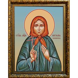 Наталия Скопинская (Козлова) мученица. Икона на холсте. В раме 30 х 40 см.