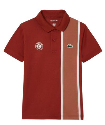 Детская теннисная футболка Lacoste Kid's Roland-Garros Ball Kids Edition - brown/light brown