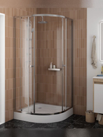 Душевое ограждение DIONRIA (90х90) стекло прозрачное, поддон низкий